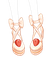 いちごのリボンパンプス