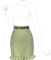 カーキハーフスカート