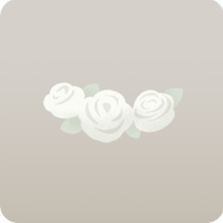 ミニ華美な白薔薇の花冠