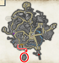 隠しエリアのマップ