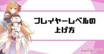 プレイヤーレベルの上げ方