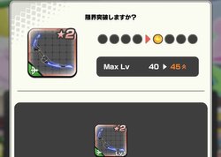 限界突破確認画面