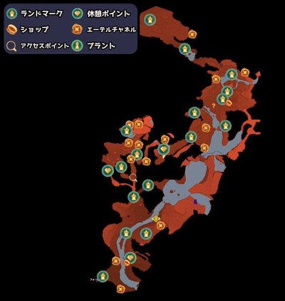 アエティア地方の全体図