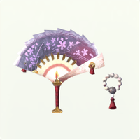 くれなゐの色扇の薄重